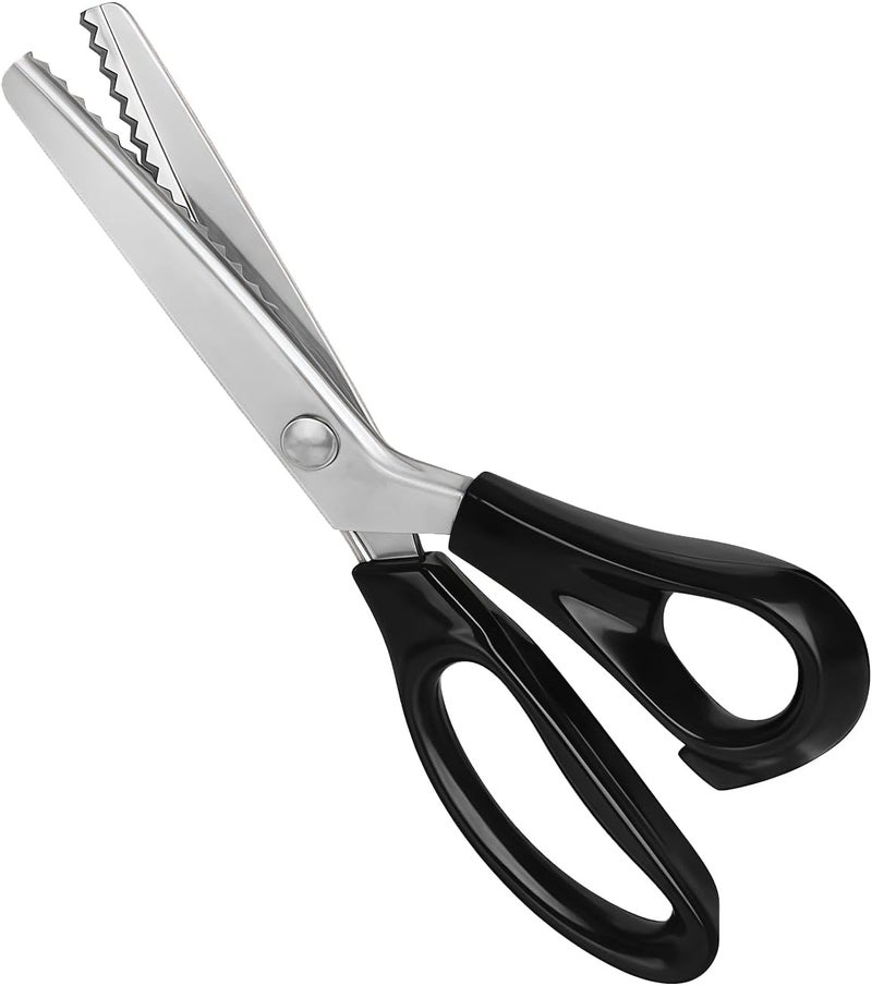 smrtcol Pinking Shears for Fabric Sewing Scissors with Decorative Zig Zag Edge Handheld Dressmaking for Leather, Paper, Crafting, Quilting & Tailoring (1 Pack) - Image 1